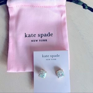 Kate Spade NWT Glitter Opal Studs